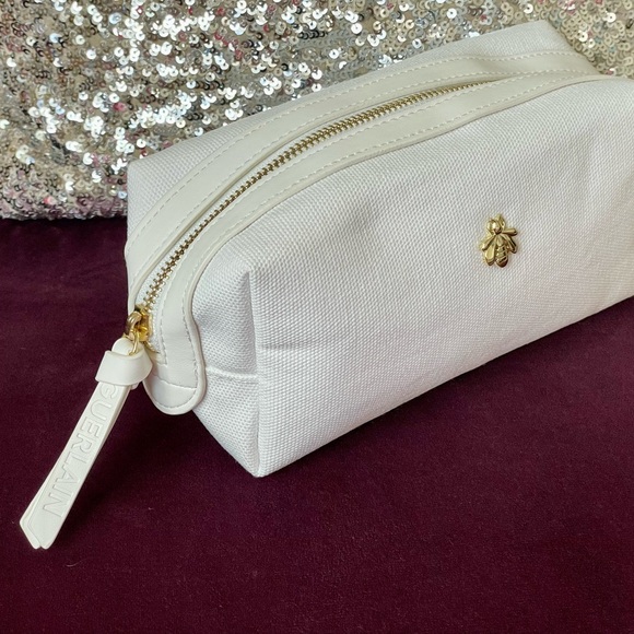 GUERLAIN PARIS WOMAN POUCH WHITE NWT🌟🌟🌟 - Picture 4 of 9